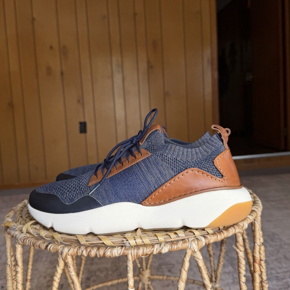 Cole Haan Mens Sneakers Zerogrand Mesh All Day Trainer Blue Brown Size 12